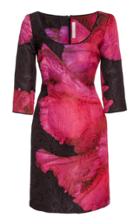 Naeem Khan Floral Printed Jacquard Mini Dress