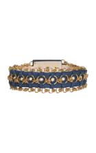 Balmain High Waist Brass Chain And Pearls Belt