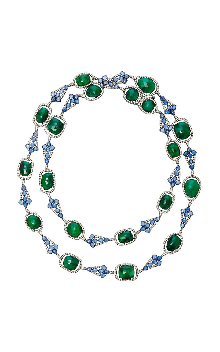 Sutra Emerald And Sapphire Necklace