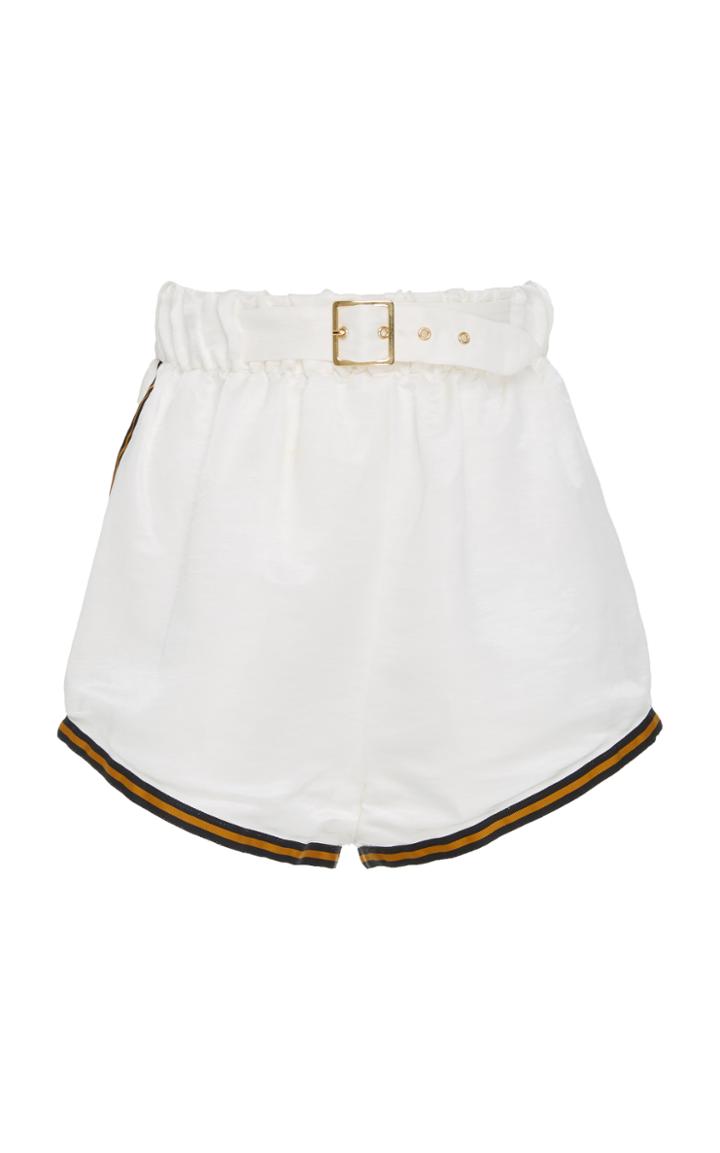 Cynthia Rowley Hudson Silk Linen Belted Boxing Short