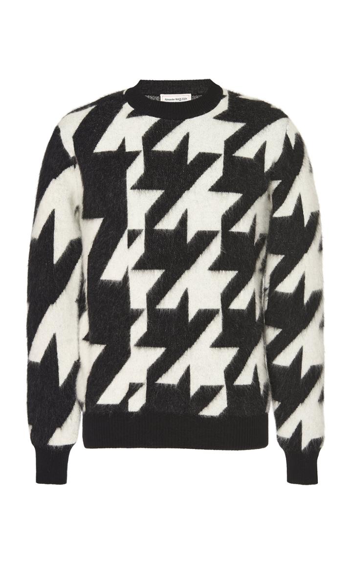 Moda Operandi Alexander Mcqueen Houndstooth Mohair Sweater Size: S