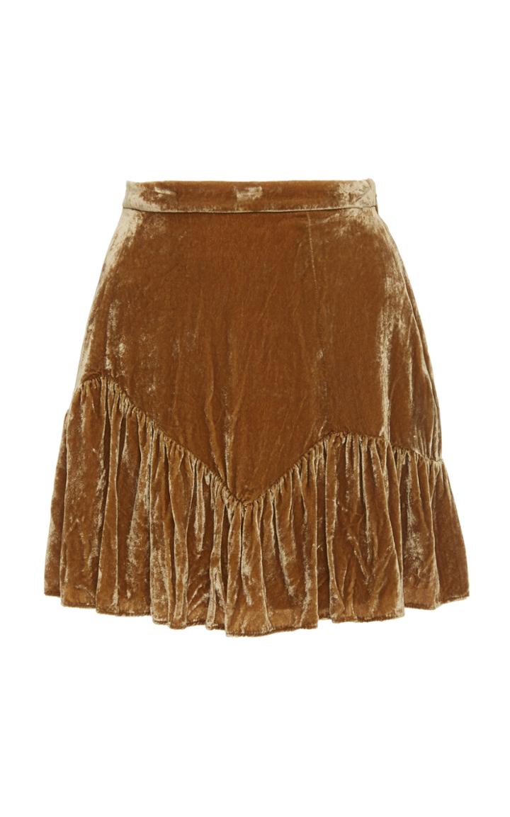 Loveshackfancy Eliza Velvet Skirt