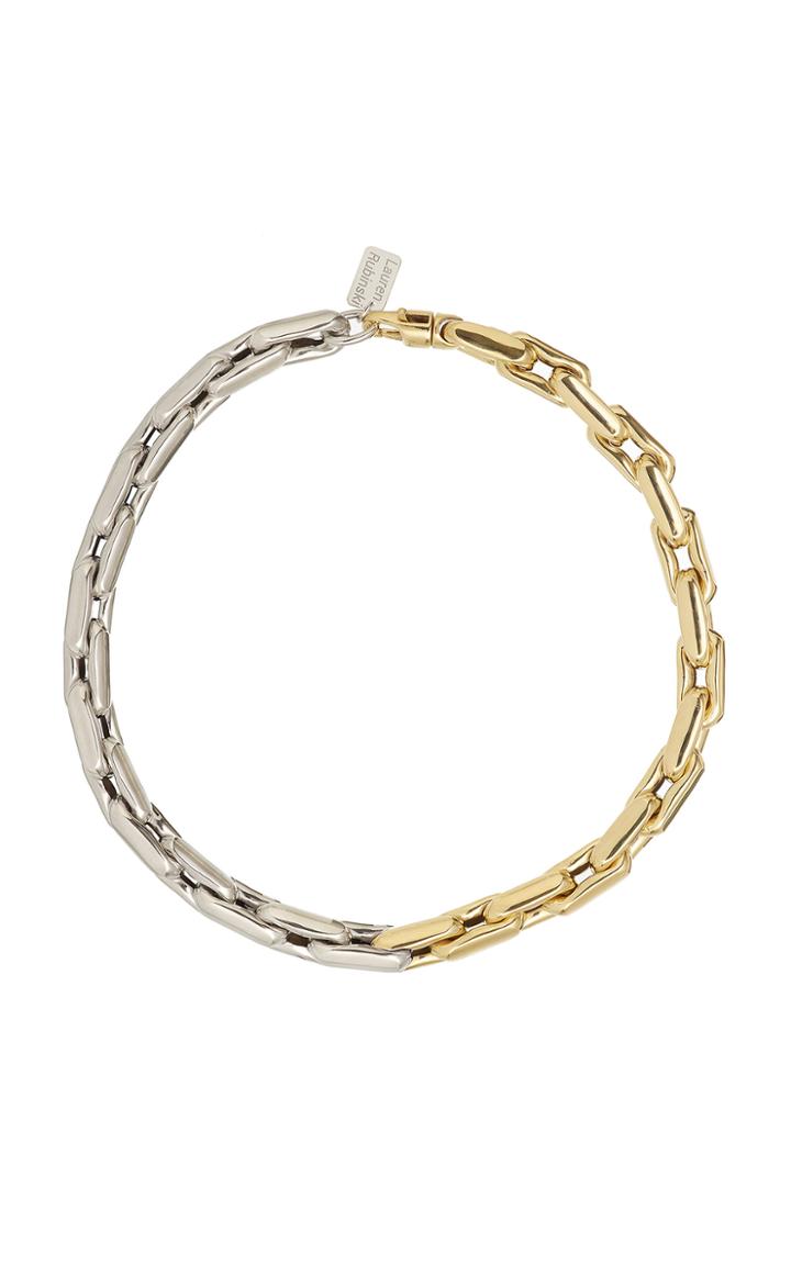 Moda Operandi Lauren Rubinski 14k Yellow & 14k White Gold Lucky Gold Links Necklace