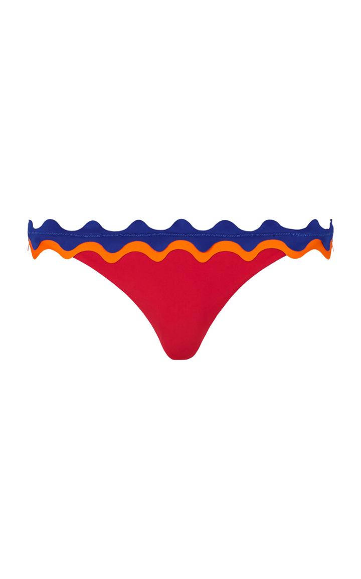 Rye Crackle Rick Rack Scallop Bikini Bottom