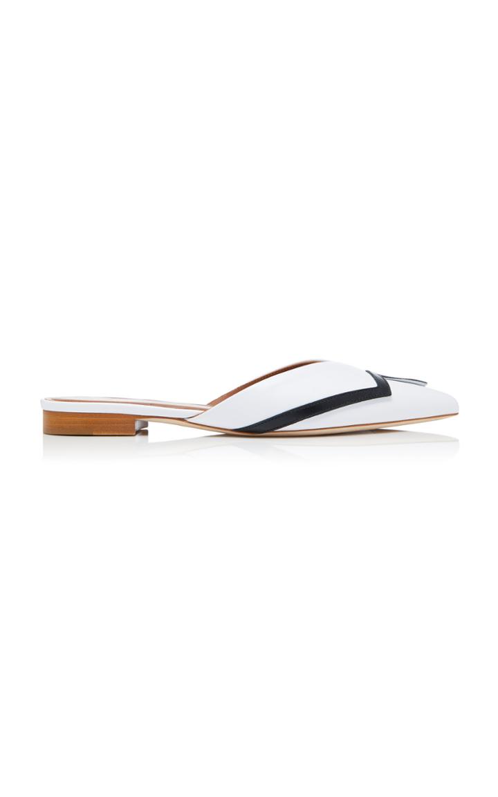 Malone Souliers X Emanuel Ungaro Amelie Leather Point-toe Flats