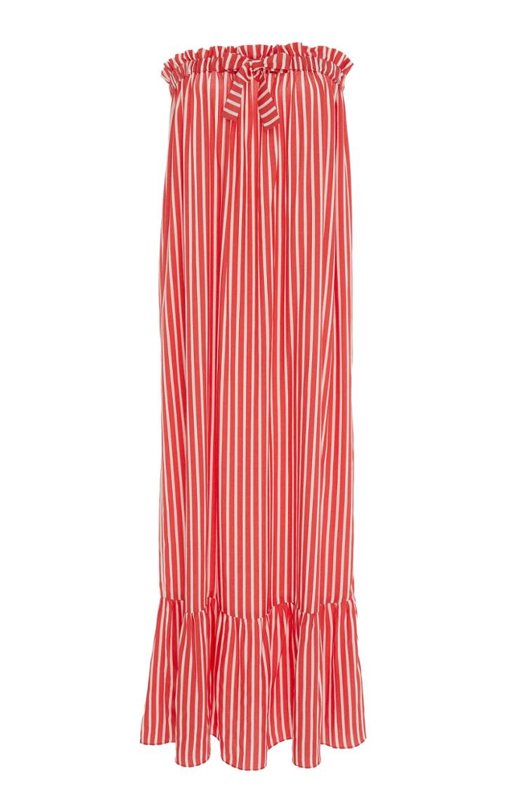 Adriana Degreas Striped Poplin Midi Dress