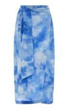 Michael Kors Collection Smokey Tie Dye Wrap Skirt