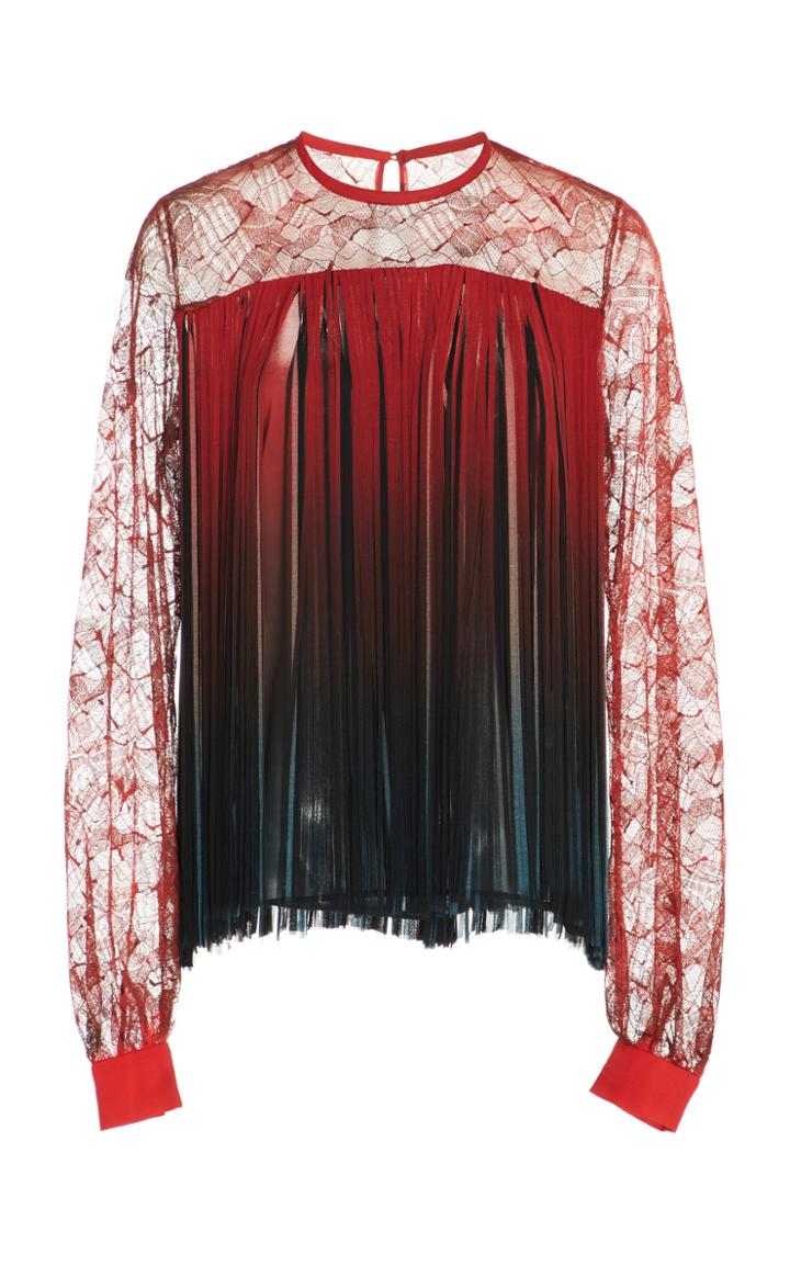 Elie Saab Top With Lace Sleeves
