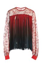 Elie Saab Top With Lace Sleeves