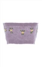 Alessandra Rich Floral Appliqu Wool Bandeau