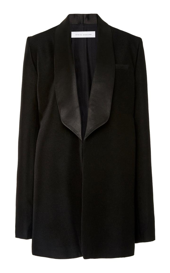 Marina Moscone Exploded Boyfriend Wool-blend Blazer