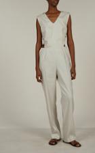 Moda Operandi La Collection Melissa Sleeveless Linen-blend Jumpsuit