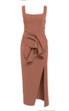 Acler Habana Wrap-effect Ruffled-waist Midi Dress