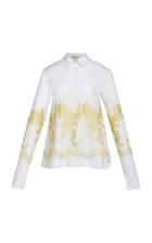 Rahul Mishra Lace Button Front Cotton Stripe Shirt