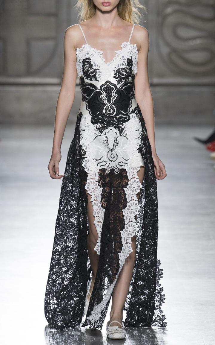 Fausto Puglisi Long Lace Macrame Dress