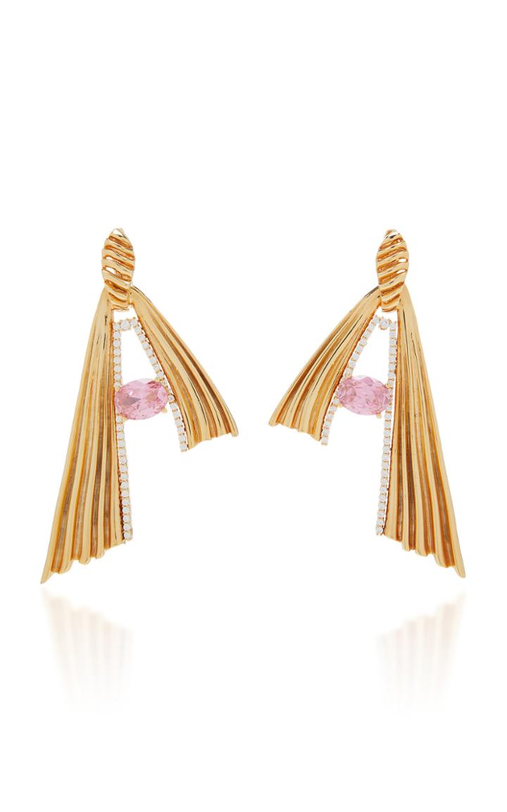 Alican Icoz X Attico Pink Crystal String Earring