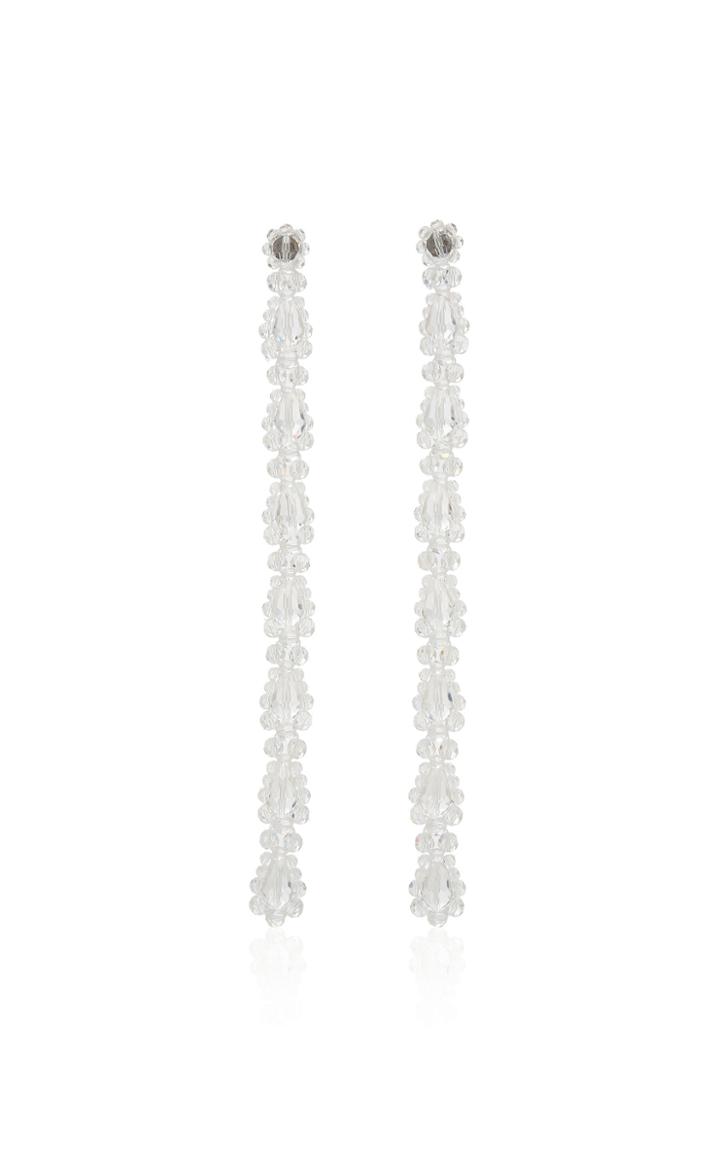 Moda Operandi Simone Rocha Glass Crystal Tier Drop Earrings