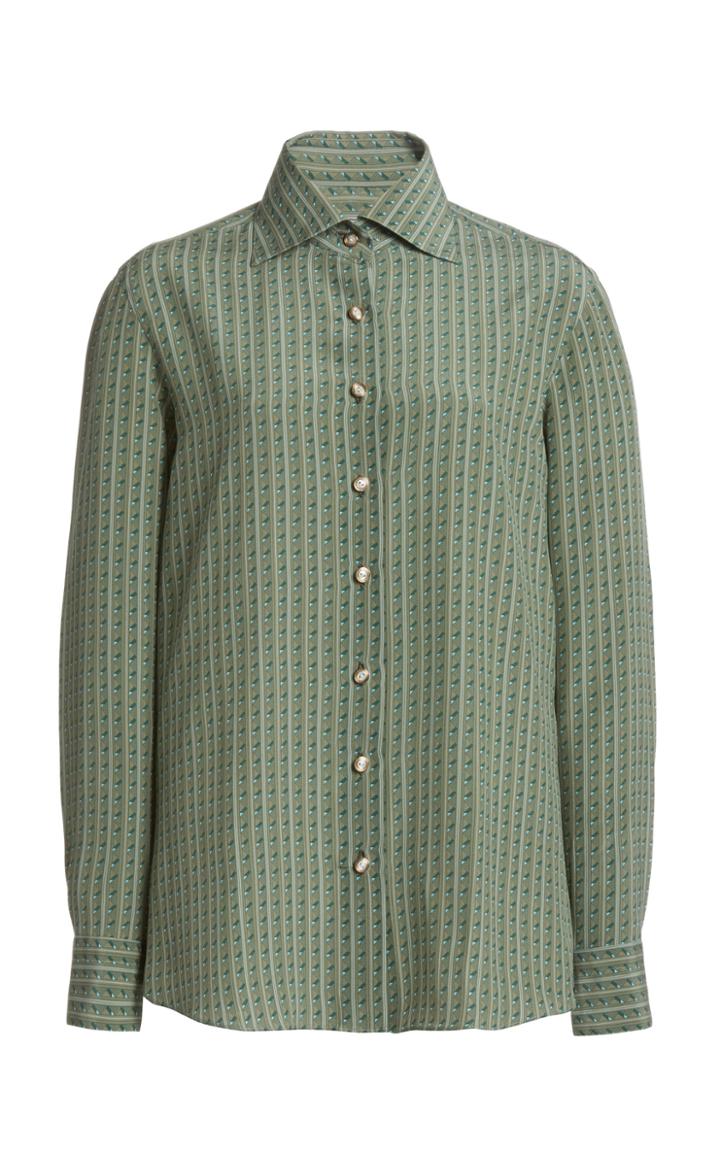 Moda Operandi Giuliva Heritage Collection The Elvira Printed Silk Top