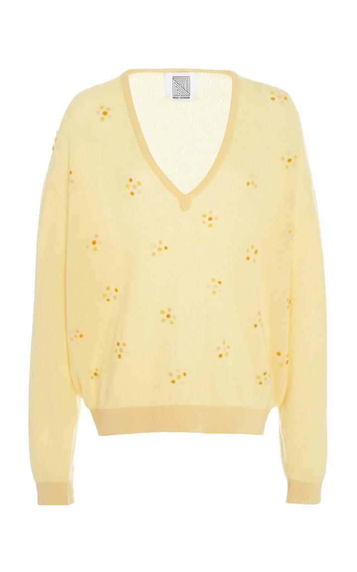 Rosie Assoulin Embroidered Cashmere Sweater