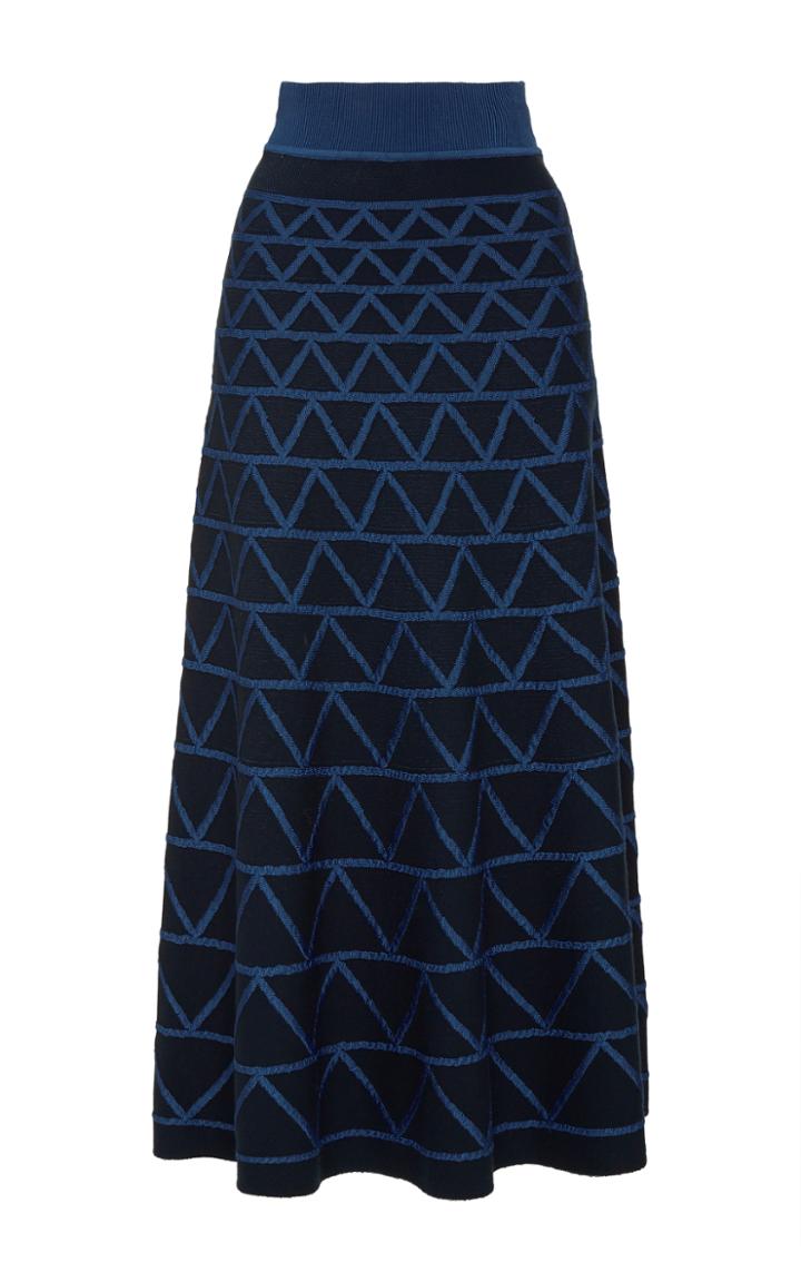 Pepa Pombo Knee Length Geometric Skirt