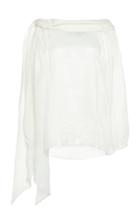 Martin Grant Tie Detail Linen-blend Top