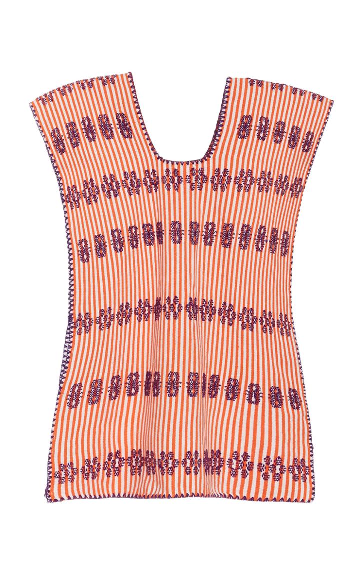 Pippa Holt Children's Orange And Purple Striped Cotton Caftan
