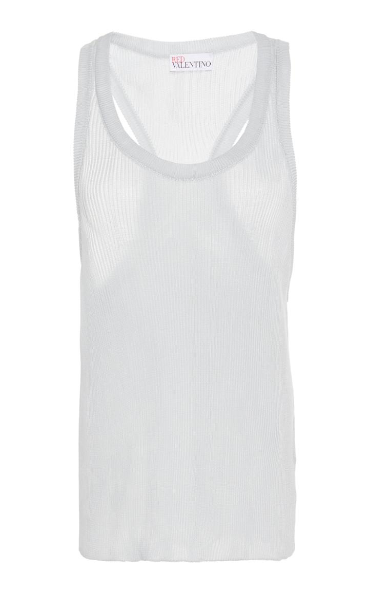 Red Valentino Fitted Racerback Tank Top