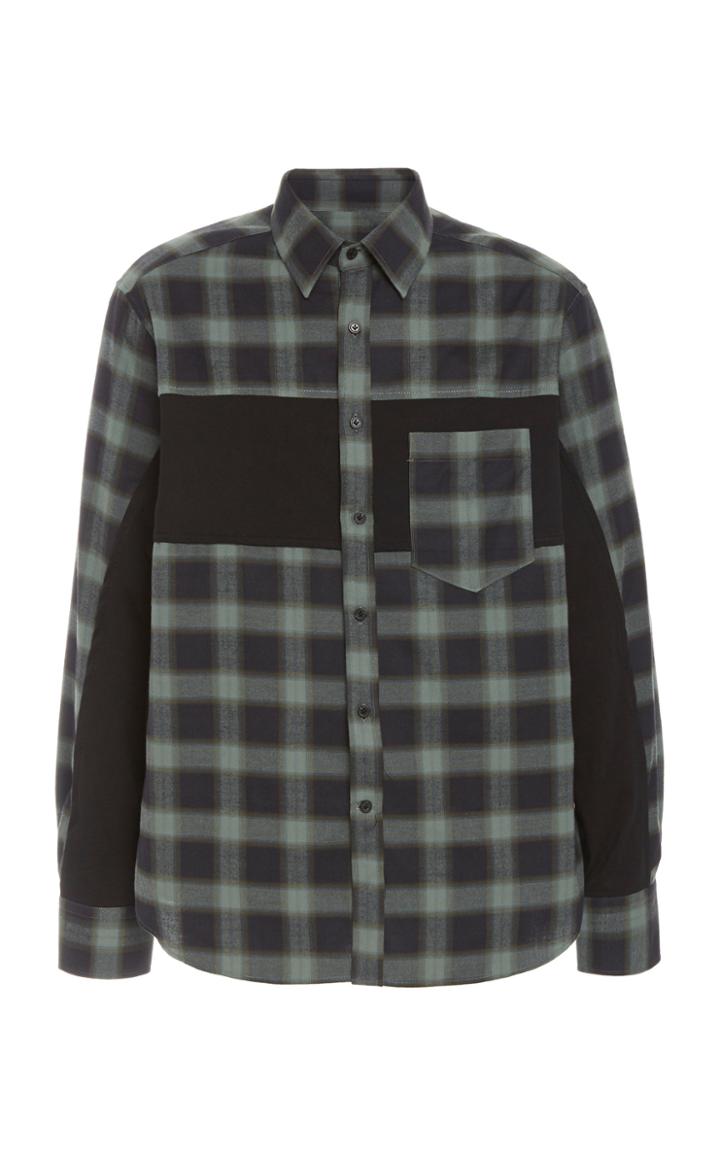 Lanvin Plaid Patchwork Cotton-blend Shirt