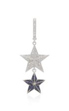Marianna Goulandris Single 14k Gold Sapphire And Diamond Star Earring