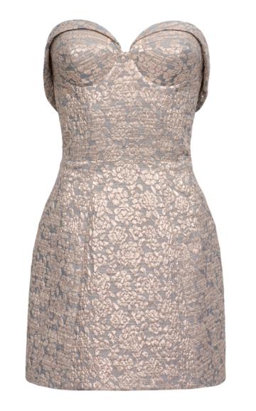 Ulyana Sergeenko Demi Couture Strapless Cocktail Dress
