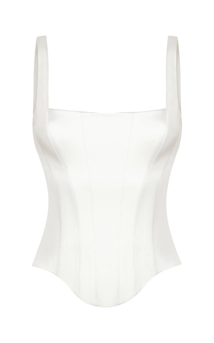 Rasario Satin Corseted Top
