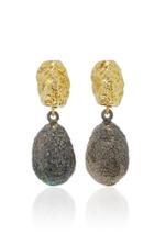 Grazia & Marica Vozza Gold And Silver Nugget Earrings