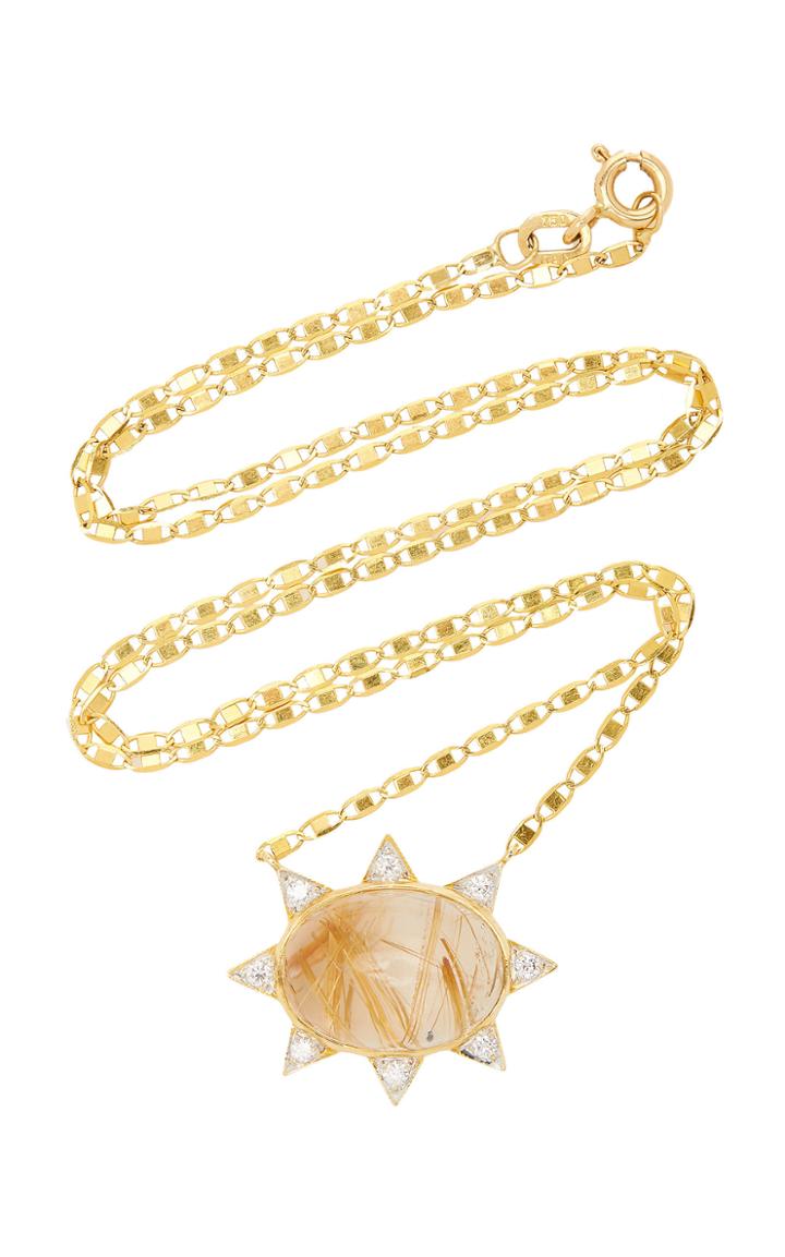 M.spalten 18k Gold And Multi-stone Necklace