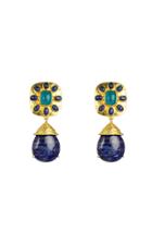 Valre Misty Gold-plated Jade And Lapis Earrings