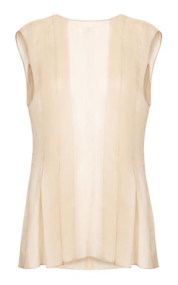 Abadia Pleated Chiffon Top