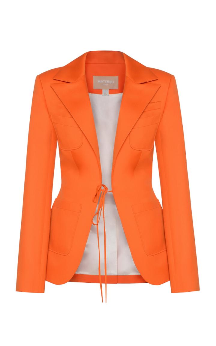 Moda Operandi Matriel Tie-detailed Wool Blazer