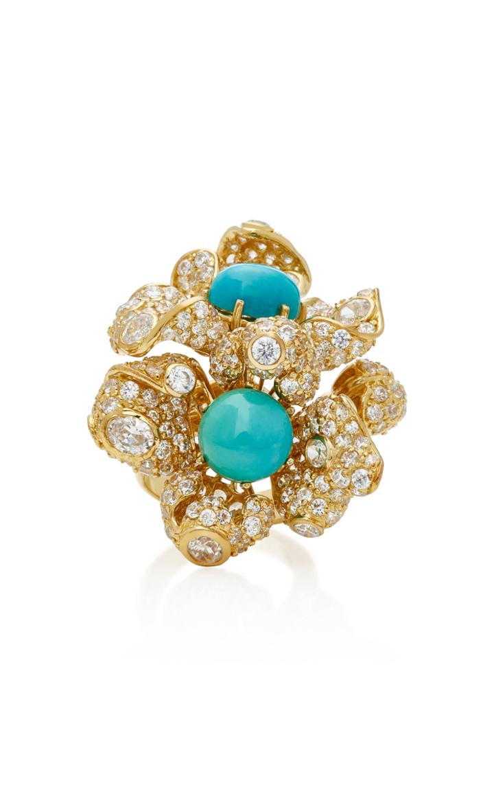 Anabela Chan 18k Yellow Gold Multi-stone Blossom Ring