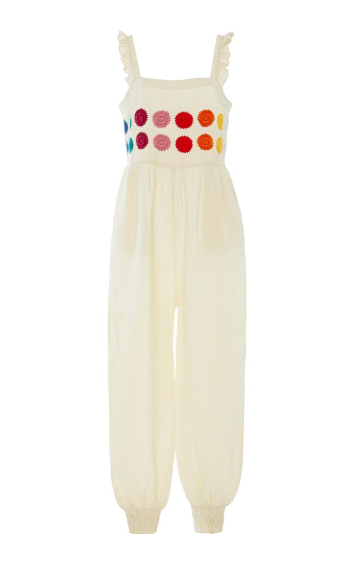 Carolina K Kuna Embroidered Linen Jumpsuit