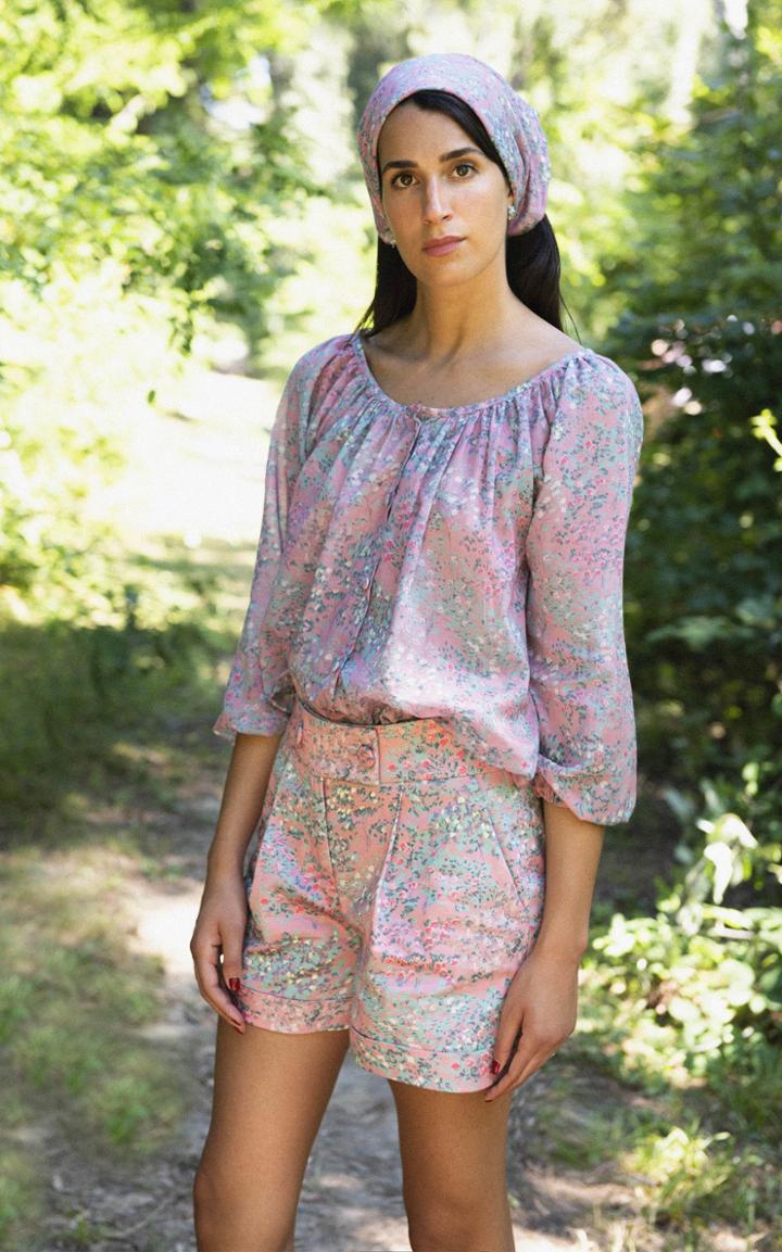 Moda Operandi Luisa Beccaria Gathered Printed Top