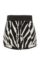 Dolce & Gabbana Fitted Zebra Mini Shorts