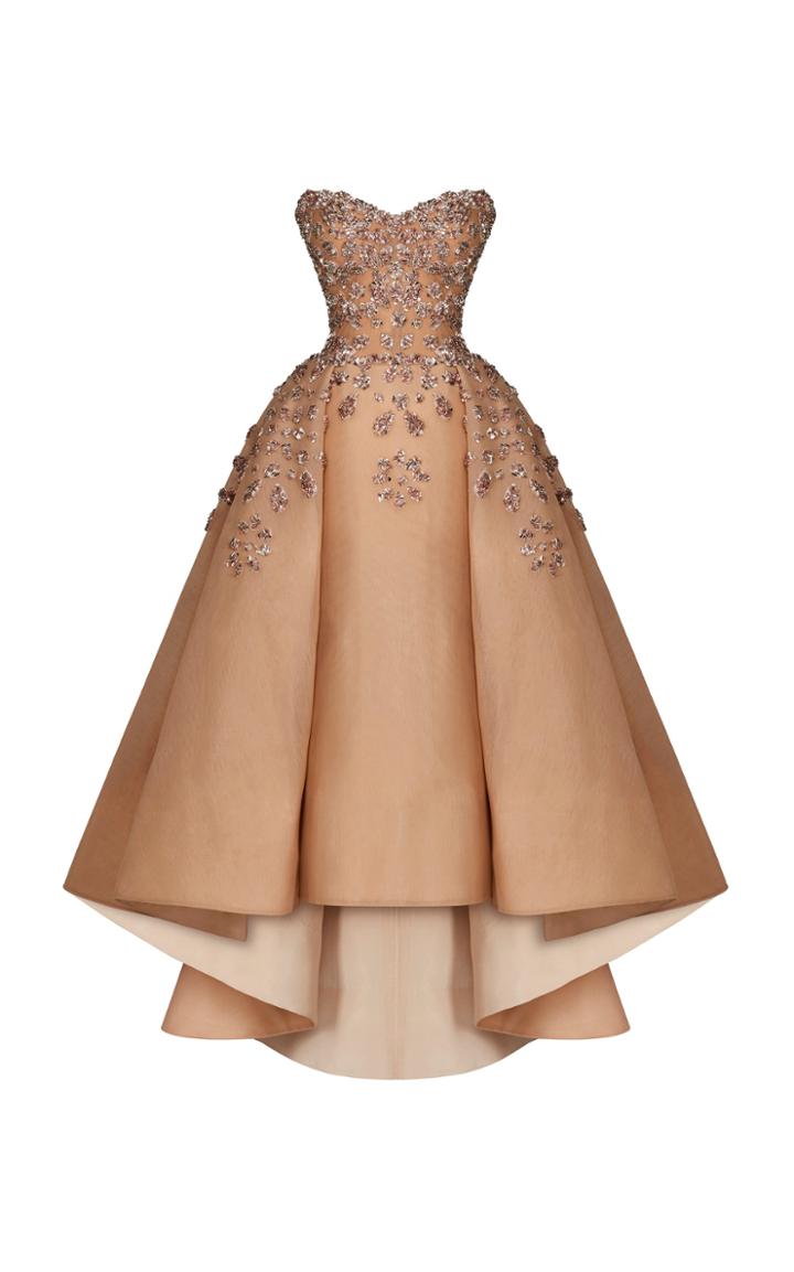Maison Yeya Marie Strapless Sequin Gown