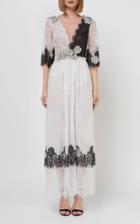 Moda Operandi Costarellos Mardenne Chantilly-lace Two-tone Dress