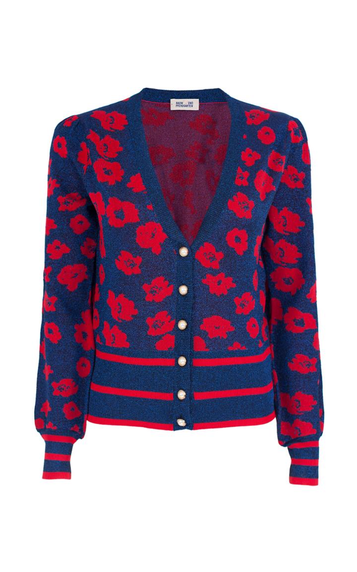 Baum Und Pferdgarten Cher Floral Knit Cardigan