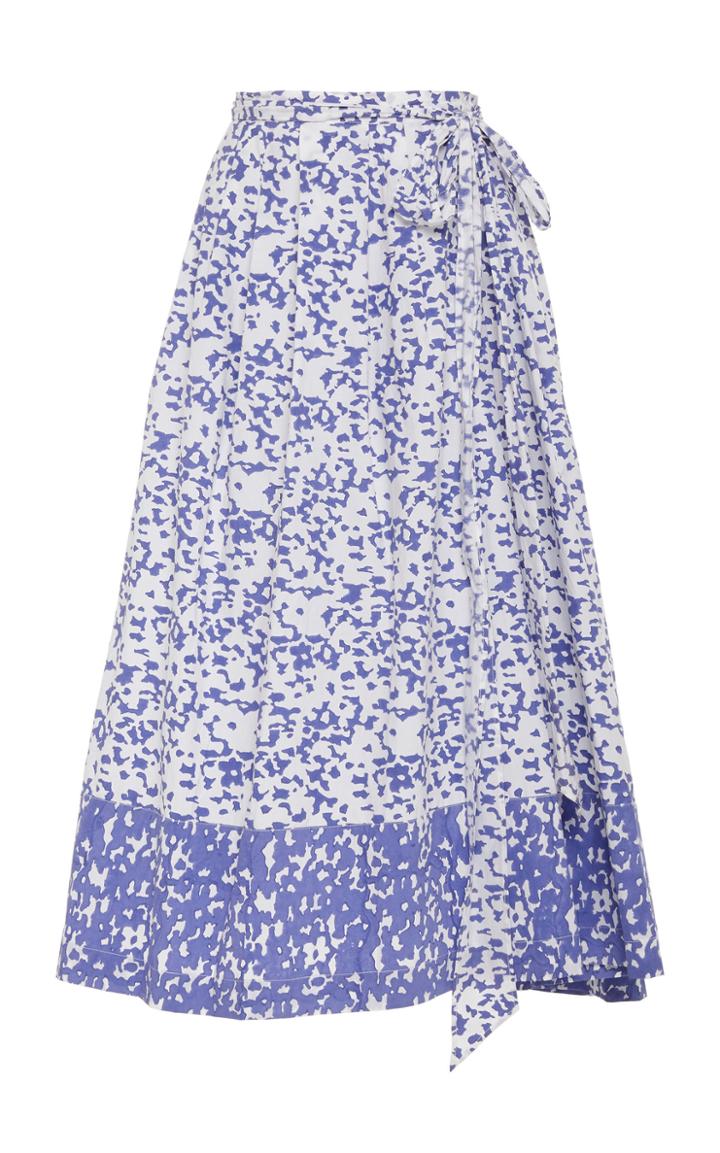 Thierry Colson Java Cotton Printed Midi Skirt