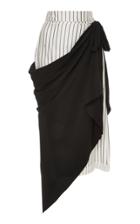 Monse Draped Pinstripe Skirt