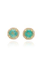 Jamie Wolf 18k Yellow Gold Diamond Edge Emerald Earring