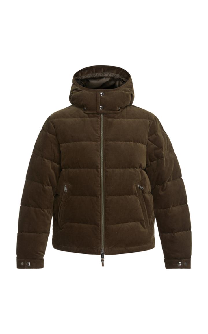 Ralph Lauren Quilted Corduroy Hooded Puffer Jacket