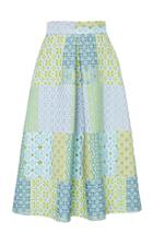 Luisa Beccaria Single Pleat Quilted Skirt