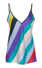 Diane Von Furstenberg Striped Silk Cami