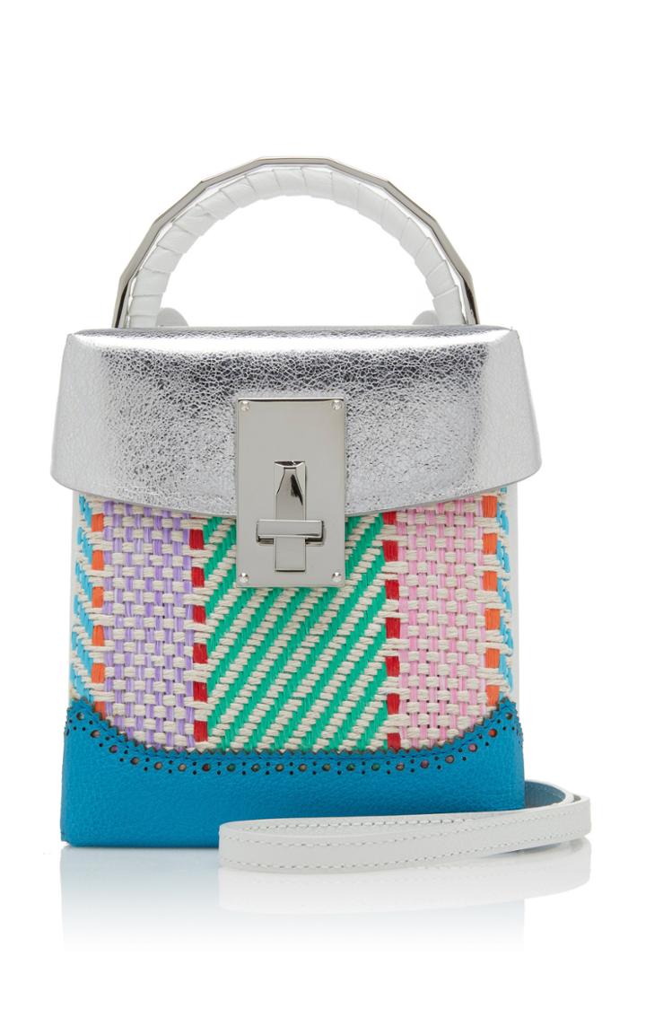 The Volon Great Lunch Box Rattan And Leather Bag
